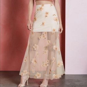 Delilah embroidered maxi skirt